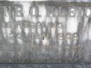 A.R. KLEIDON,
born 20 FEb 1850 died 30 July 1923;
Karoline O. KLEIDON, nee WESSLING,
born 24 Jan 1848 died 30 July 1927;
Ropeley Immanuel Lutheran cemetery, Gatton Shire