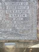 Friedrich Alexander KANTIM,
died 30 April 1956 aged 73 years;
Helene Anna Agnes KANTIM,
died 18 Aug 1957 aged 73 years,
at rest Birdwood, S.A.;
Ropeley Immanuel Lutheran cemetery, Gatton Shire