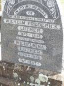 Wilhelm Frederick LUTHER,
husband father,
1871 - 1934;
Wilhelmina LUTHER, mother,
1875 - 1950;
Ropeley Immanuel Lutheran cemetery, Gatton Shire