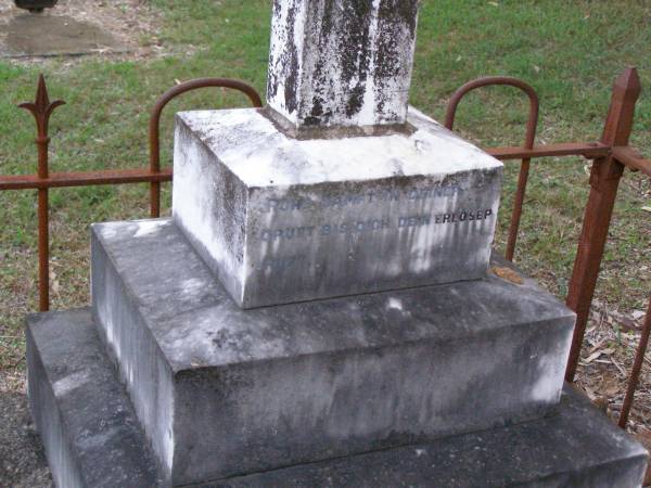 Marie NATALIER, nee GARMEISTER,  | born 7 Jan 1857 died 18 Nov 1910;  | Ropeley Immanuel Lutheran cemetery, Gatton Shire  | 