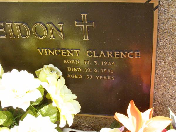 Mavis KLEIDON,  | born 22-10-1963 died 16-5-1991 aged 54 years;  | Vincent Clarence KLEIDON,  | born 13-3-1934 died 19-6-1991 aged 57 years;  | Ropeley Immanuel Lutheran cemetery, Gatton Shire  | 