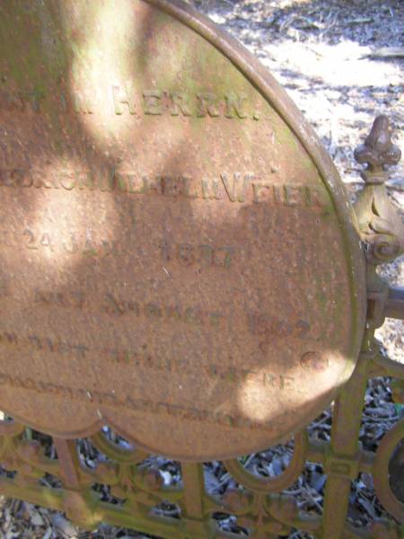 Christian Friedrich Wilhelm WEIER,  | born 24 Jan 1837 died 7 Aug 1902,  | arrived Australia 27 July 1884;  | Ropeley Scandinavian Lutheran cemetery, Gatton Shire  | 