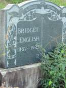 
Bridget ENGLISH,
1867 - 1929;
Rosevale St Patricks Catholic cemetery, Boonah Shire
