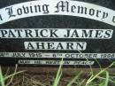 
Patrick James AHEARN,
14 July 1915 - 6 Oct 1998;
Rosevale St Patricks Catholic cemetery, Boonah Shire
