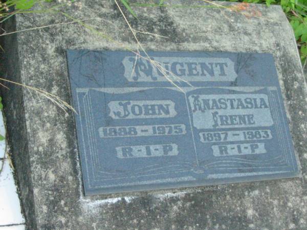 John NUGENT, 1888 - 1975;  | Anastasia Irene NUGENT, 1897 - 1983;  | Rosevale St Patrick's Catholic cemetery, Boonah Shire  | 