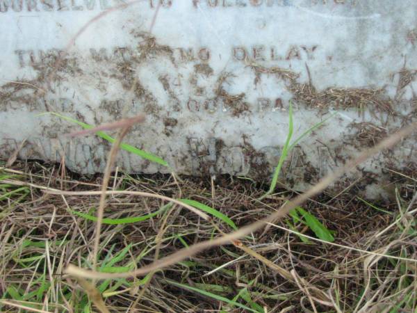 Edward J. HOGAN,  | died 16 Jan 1902 aged 18 years;  | Willy HOGAN,  | died 12 Aug 1887 aged 8 months;  | Rosevale St Patrick's Catholic cemetery, Boonah Shire  | 