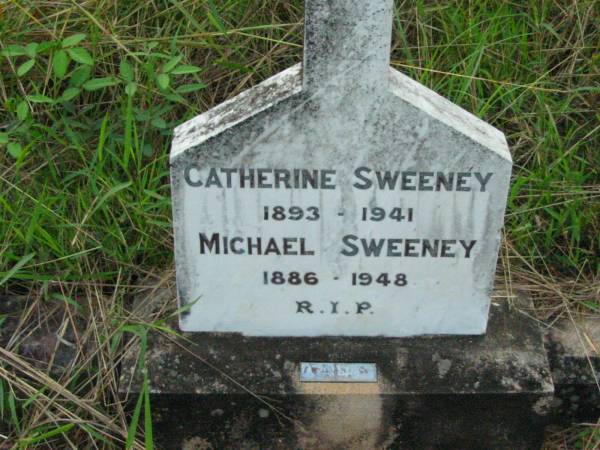 Catherine SWEENEY, 1893 - 1941;  | Michael SWEENEY, 1886 - 1948;  | Rosevale St Patrick's Catholic cemetery, Boonah Shire  | 