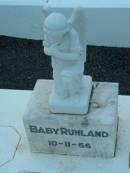 Baby RUHLAND, 10-11-66; Rosevale Church of Christ cemetery, Boonah Shire 