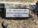 
Minnie Mary GEHRKE,
1893 - 1971;
Rosevale St Pauls Lutheran cemetery, Boonah Shire
