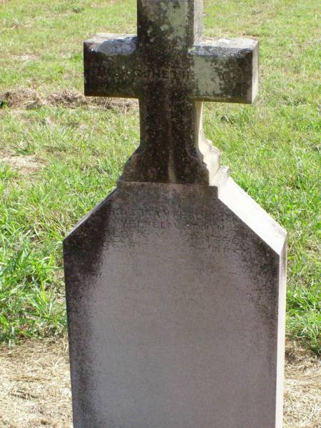 Christian Frederick Welhelm SPANN,  | born 3 March 1840 died 20 Sept 1885;  | Rosevale St Paul's Lutheran cemetery, Boonah Shire  | 