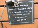 Charlotte Elizabeth AITKEN, died 24 May 1972 aged 67 years; Rosewood Uniting Church Columbarium wall, Ipswich 