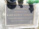 Karl Ernest SNOWDON, son brother, 27-7-73 - 21-1-99 aged 25 years; Samsonvale Cemetery, Pine Rivers Shire 