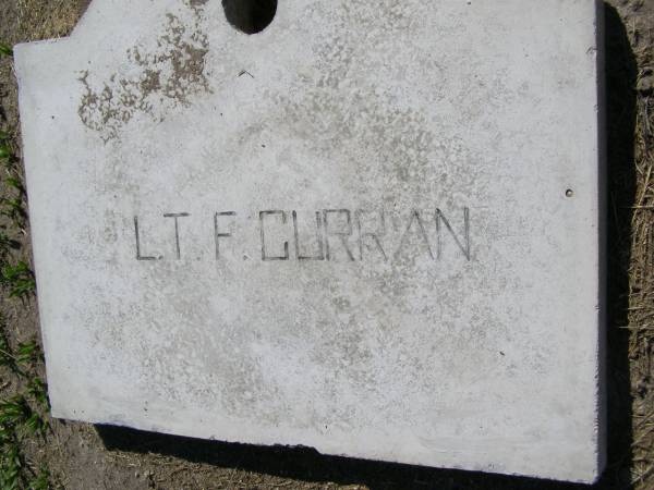 L.T.F. CURRAN;  | Samsonvale Cemetery, Pine Rivers Shire  | 