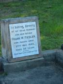 Sandgate / Bald Hills Cemetery: Frank W. Fiedler 