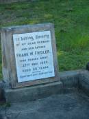 
Sandgate  Bald Hills Cemetery:
Frank W. Fiedler
