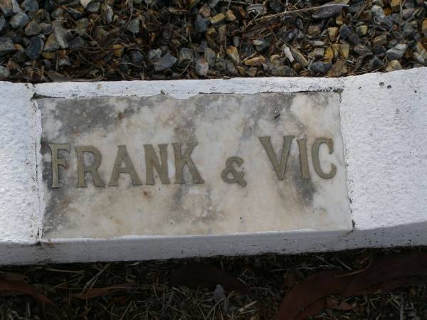 Frank Edward RAINBOW,  | son brother,  | died 9 Mar 1951 aged 18 years;  | Victor George RAINBOW,  | son brother,  | died 8 Jan 1961 aged 26 years;  | Bald Hills (Sandgate) cemetery, Brisbane  | 
