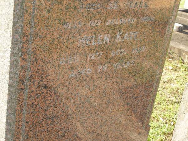 Andrew MOLES,  | died 4 Feb 1923 aged 55 years;  | Helen Kate,  | wife,  | died 12 Oct 1950 aged 76 years;  | Bald Hills (Sandgate) cemetery, Brisbane  | 