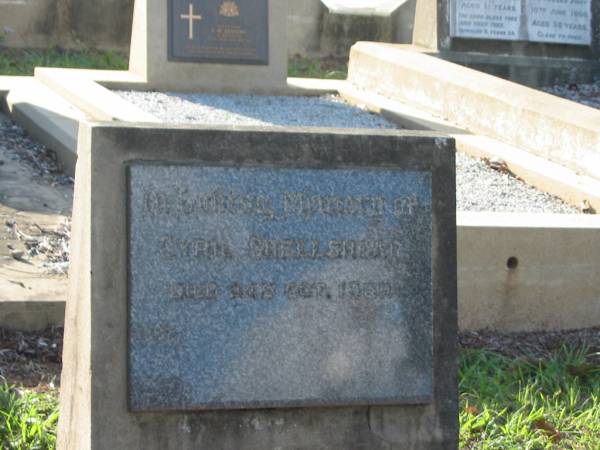 Cyril (Doc) SHELLSHEAR,  | died 24 Oct 1959;  | Bald Hills (Sandgate) cemetery, Brisbane  | 