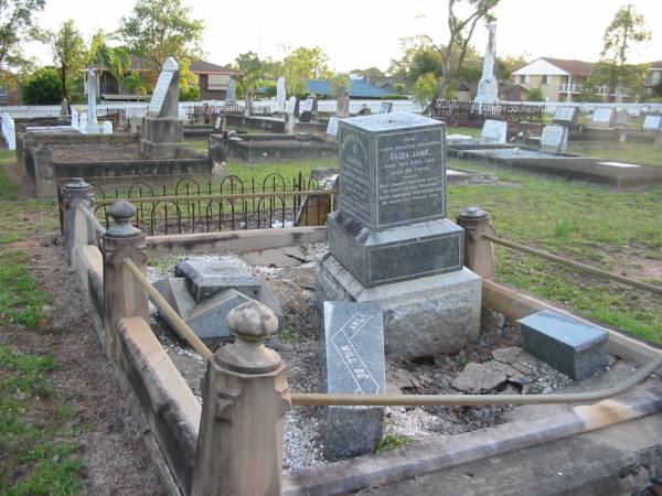 George,  | husband of Elizabeth JOHNSTON,  | died 14 APril 1917 aged 78 years;  | Elizabeth JOHNSTON,  | died 28 Sept 1924 aged 86 years;  | Eliza Jane,  | daughter,  | died 19 Aug 1920 aged 50 years;  | Bald Hills (Sandgate) cemetery, Brisbane  | 