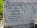 
William (Bill) Francis LOVERING,
husband,
died 14 Aug 1960;
Bald Hills (Sandgate) cemetery, Brisbane
