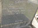 
Arthur Haig PHILP,
husband father,
died 19 Sept 1933;
Bald Hills (Sandgate) cemetery, Brisbane
