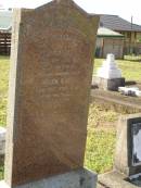 
Andrew MOLES,
died 4 Feb 1923 aged 55 years;
Helen Kate,
wife,
died 12 Oct 1950 aged 76 years;
Bald Hills (Sandgate) cemetery, Brisbane
