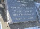 
James HUTCHISON,
husband,
died 19 Jan 1930 aged 77 years;
Mary,
wife,
died 5 Dec 1941 aged 88 years;
parents;
James HUTCHISON,
1880 - 1970;
Mabel Violet HUTCHISON,
1882 - 1971;
Bald Hills (Sandgate) cemetery, Brisbane
