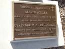 Alfred ASHLEY, 27-5-1855 - 5-10-1935; Gertrude Winifred ASHLEY, 7-6-1887 - 14-12-1924; Bald Hills (Sandgate) cemetery, Brisbane 