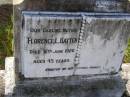 
Florence L. HATTEN,
mother,
died 8 June 1920 aged 45 years;
Bald Hills (Sandgate) cemetery, Brisbane
