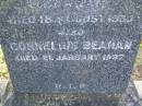 Ellen Rice, wife of C. BEAHAN, died 18 Aug 1935; Cornelius BEAHAN, died 21 Jan 1937; Bald Hills (Sandgate) cemetery, Brisbane 