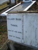 Hillary (Hilly) Mark TURNER, died 8 Jan 1939 aged 19 years; Bald Hills (Sandgate) cemetery, Brisbane 