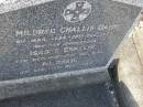 Mildred Challis DANN, 8 Mar 1868 - 28? Dec 1937; Isabel Challis, daughter, 23 Dec 1901 - 27 Sept 1932; Mildred, daughter, 11 Sept - 11? Nov 1908; Bald Hills (Sandgate) cemetery, Brisbane 