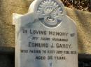 Edmund J. GANDY, husband, died 22 Feb 1938 aged 56 years; Bald Hills (Sandgate) cemetery, Brisbane 