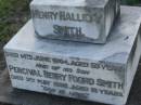 Henry Halliday SMITH, died 14 June 1904 aged 59 years; Percival Henry Foord SMITH, son, died 3 May 1892 aged 18 years; Bald Hills (Sandgate) cemetery, Brisbane 