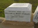 
sons of William & Mary STANLEY;
Arthur,
died from an accident 16 May 1899 aged 19 years;
Edward,
died from an accident 14 Feb 1909 aged 21 years;
Willie,
eldest son,
died 1 March 1917 aged 42 years;
Maude Eveline FARLEY,
third daughter,
died 25 May 1969 aged 86 years;
William,
husband of Mary STANLEY,
died 8 March 1919 aged 67 years;
Mary Ann STANLEY,
wife mother,
died 26 July 1951 aged 97 years;
Bald Hills (Sandgate) cemetery, Brisbane
