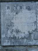 Stella VERNEY, died 24 Jan 1919 aged 1 year 9 months; William VERNEY, husband father, died 29 April 1965 aged 85 years 10 months; Lily VERNEY, wife mother, died 1 Feb 1967 aged 79 years; Bald Hills (Sandgate) cemetery, Brisbane 