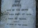 
Richard BOARD,
died 4 May 1907 aged 86 years;
Emma,
wife,
died 1 Sept 1909 aged 90 years;
Bald Hills (Sandgate) cemetery, Brisbane
