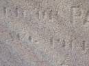 Julia PEPPLER, wife mother, born Hagenow Germany 5 May 1857, died 27 Aug 1927; Eric Amadeus Frederick, husband of Fanny Julia TIDD, father of Norma, born Kogarah NSW 16 March 1892, accidentally killed 15 April 1927; Arthur CORTEN, ??? of Paul & Julia PEPPLER, born 19 Sept 1914, died 18 Feb 1918; Bald Hills (Sandgate) cemetery, Brisbane 