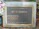 Laurie Thomas HUTCHISON, died 19-11-1999 aged 86 years; Bald Hills (Sandgate) cemetery, Brisbane 