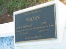 Arthur Thondley WALTON, died 16-12-1949 aged 45 years; Ann WALTON, died 28-3-1999 aged 98 years; Bald Hills (Sandgate) cemetery, Brisbane 