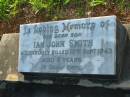 Ian John SMITH, son, accidentally killed 13 Sept 1943 aged 6 years; Bald Hills (Sandgate) cemetery, Brisbane 