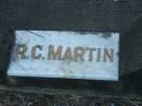 R.C. MARTIN; Bald Hills (Sandgate) cemetery, Brisbane 