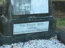 Zillah GARNHAM, wife mother, died 14 Nov 1939 aged 71 years; Tom Woods WEST, grandson, killed at sea 3 May 1942 aged 18 years; Bald Hills (Sandgate) cemetery, Brisbane 
