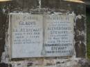 
Gladys,
fourth daughter of A.D. & R.E. STEWART,
died 9 Oct 1918 aged 7 years;
Alfred David STEWART,
husband father,
died 10 May 1952 aged 79 years;
Rosamond Elizabeth STEWART,
died 26-3-63 aged 87 years;
Bald Hills (Sandgate) cemetery, Brisbane
