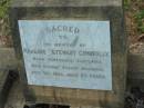 
Margaret Stewart CONNOLLY,
born Perthshire Scotland,
died George Street Brisbane
25 Sept 1905 aged 85 years;
Bald Hills (Sandgate) cemetery, Brisbane

