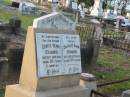 
George Henry OSMOND,
husband father,
died 25 Sept 1936 aged 65 years 11 months;
Sarah Ann OSMOND,
mother,
died 6 Sept 1959 aged 86 years;
Bald Hills (Sandgate) cemetery, Brisbane
