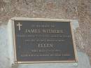 James WITHERS, died 7-7-1933 aged 91 years; Ellen, wife, died 12-12-1919; Bald Hills (Sandgate) cemetery, Brisbane 