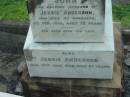 John, husband of Jessie ANDERSON, died Sandgate 5 Sept 1916 aged 72 years; Jessie ANDERSON, died 10 June 1938 aged 87 years; Bald Hills (Sandgate) cemetery, Brisbane 