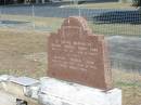 William Thomas Henry CARR 4th Feb 1951 aged 76
Rebecca CARR 13 Dec 1954 aged 80
Anglican Cemetery, Sherwood.