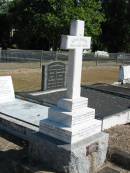 Mary Jane Frazer
died 21 Dec 1881 aged 53
also her husband Richard (Frazer)
20 Jan 1917 aged 85
Also of theird children Richard
beloved husband of Catherine Frazer
Died 5th may 1924 aged 62 years
John accidentally drowned Oxley Creek
2 Jan 1873 aged 7 years
Mary Jane died 6th Mar 1878 aged 10 Months
Jessie died in infancy
Samuel Frazer beloved Husband of Harriett Maude
died 7 May 1960 aged 85 years
Anglican Cemetery, Sherwood.